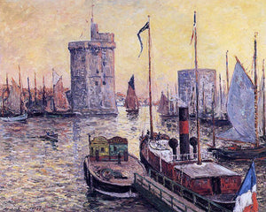  Maxime Maufra The Port of La Rochelle at Twilight - Canvas Art Print