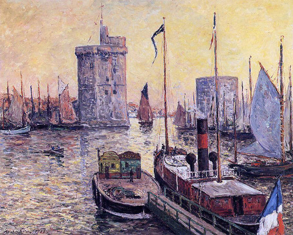  Maxime Maufra The Port of La Rochelle at Twilight - Canvas Art Print