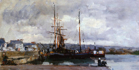  Albert Lebourg The Port of Rouen, Grey Weather - Canvas Art Print