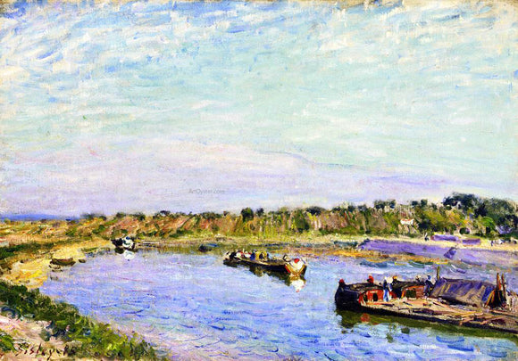 Alfred Sisley The Port of Saint Mammes, Morning - Canvas Art Print