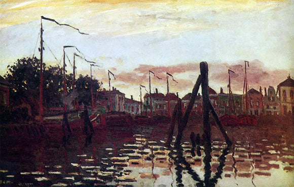  Claude Oscar Monet The Port of Zaandam - Canvas Art Print