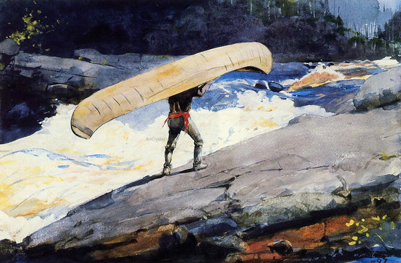  Winslow Homer The Portage - Canvas Art Print