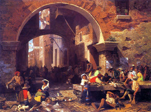  Albert Bierstadt The Portico of Octavia - Canvas Art Print