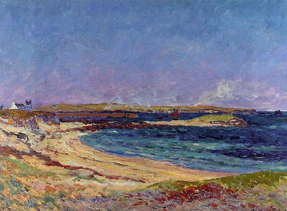  Maxime Maufra The Portivy Beach, Quiberon Peninsula - Canvas Art Print