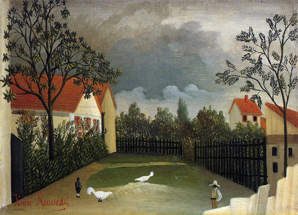  Henri Rousseau The Poultry Yard - Canvas Art Print