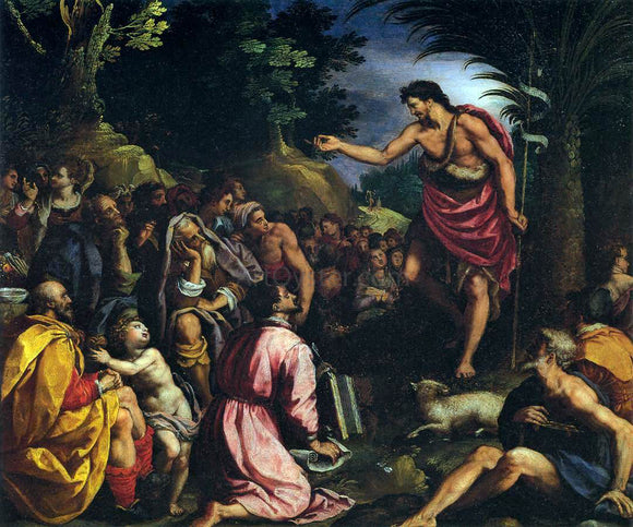  Alessandro Allori The Preaching of St John the Baptist - Canvas Art Print
