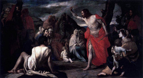  Massimo Stanzione The Preaching of St John the Baptist in the Desert - Canvas Art Print