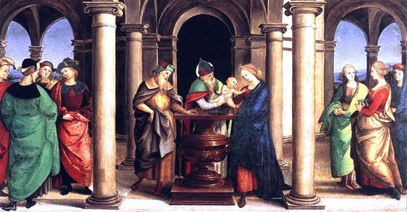  Raphael The Presentation in the Temple (Oddi altar, predella) - Canvas Art Print
