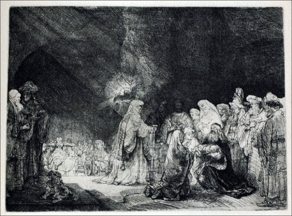  Rembrandt Van Rijn The Presentation in the Vaulted Temple - Canvas Art Print