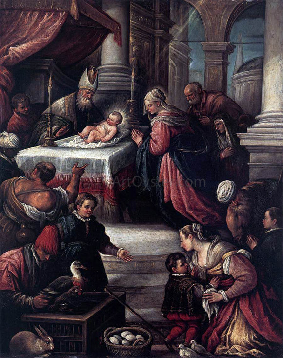  Francesco Bassano The Presentation of Christ in the Temple - Canvas Art Print