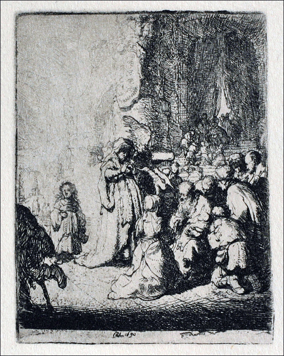  Rembrandt Van Rijn The Presentation; With the Angel - Canvas Art Print