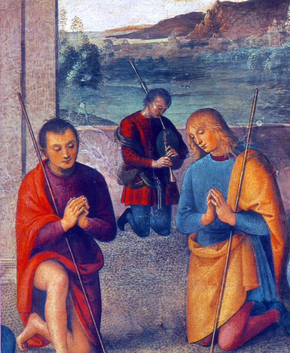  Pietro Perugino The Presepio (detail) - Canvas Art Print