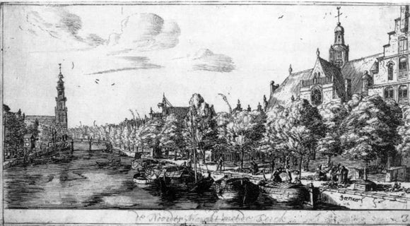  Reiner Nooms The Prinsengracht and the Noorderkerk at Amsterdam - Canvas Art Print