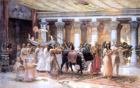  Frederick Arthur Bridgman The Procession of the Sacred Bull Anubis - Canvas Art Print