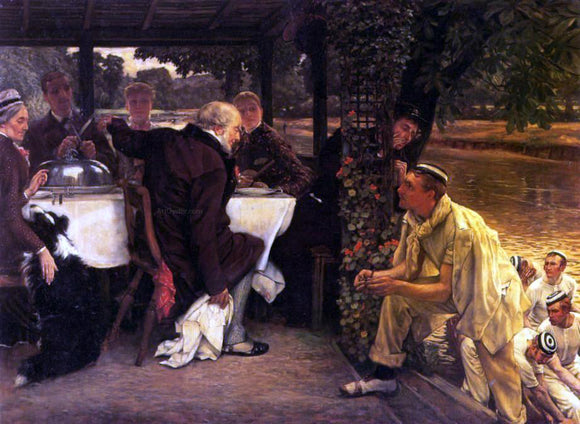  James Tissot The Prodigal Son in Modern Life: the Fatted Calf - Canvas Art Print