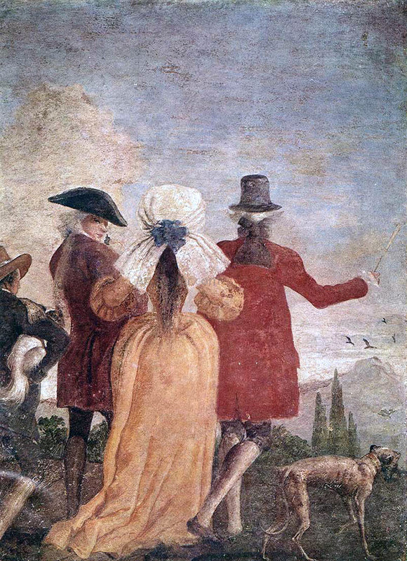  Giovanni Domenico Tiepolo The Promenade - Canvas Art Print
