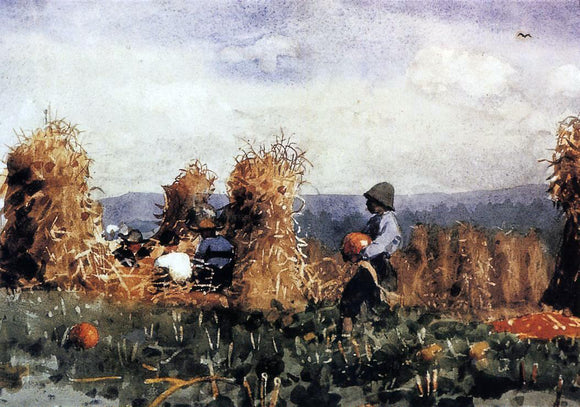  Winslow Homer The Pumpkin Patch - Canvas Art Print