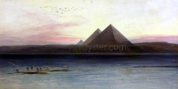  Edward Lear The Pyramids of Ghizeh - Canvas Art Print