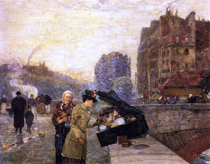  Frederick Childe Hassam The Quai St. Michel - Canvas Art Print