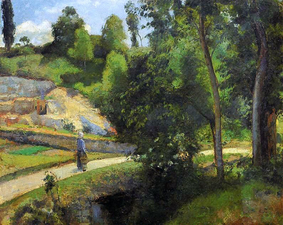  Camille Pissarro The Quarry, Pontoise - Canvas Art Print