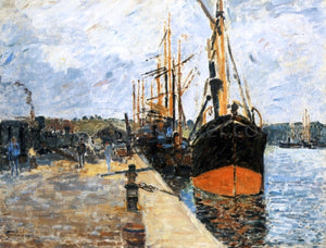  Armand Guillaumin The Quay at Rouen - Canvas Art Print