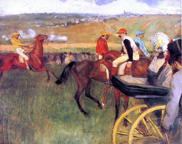  Edgar Degas The Racecourse, Amateur Jockeys - Canvas Art Print