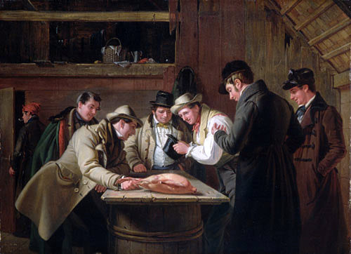  William Sidney Mount The Raffle (Raffling for the Goose) - Canvas Art Print