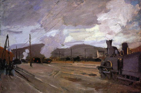  Claude Oscar Monet The Railroad Station at Argenteuil - Canvas Art Print