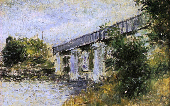  Claude Oscar Monet The Railway Bridge at Argenteuil - Canvas Art Print