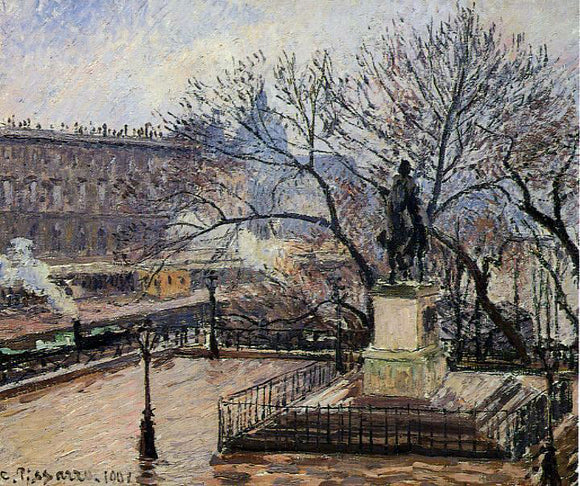  Camille Pissarro The Raised Tarrace of the Pont-Neuf and Statue of Henri IV - Canvas Art Print