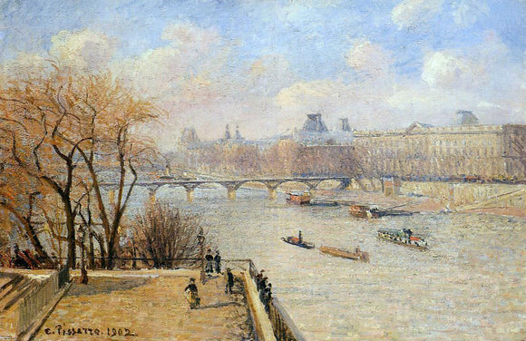  Camille Pissarro The Raised Terrace of the Pont-Neuf - Canvas Art Print