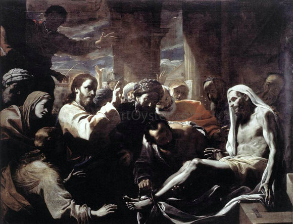  Mattia Preti The Raising of Lazarus - Canvas Art Print