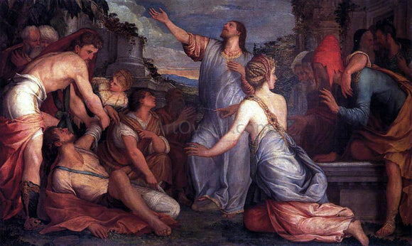  Giuseppe Salviati The Raising of Lazarus - Canvas Art Print