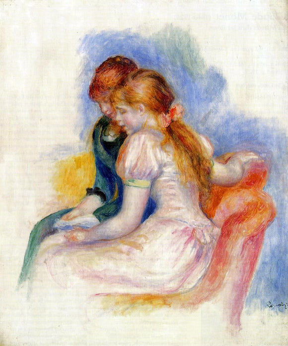  Pierre Auguste Renoir The Reading - Canvas Art Print