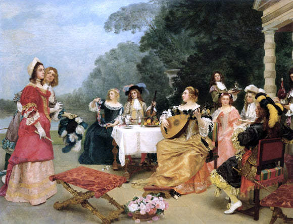  Gustave Jean Jacquet The Recital - Canvas Art Print