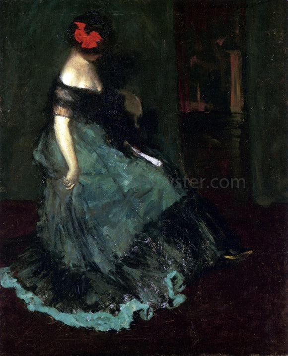  Charles Webster Hawthorne The Red Bow - Canvas Art Print