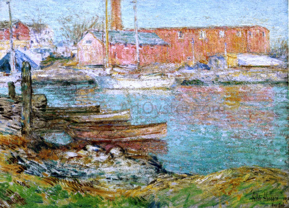  Frederick Childe Hassam The Red Mill, Cos Cob - Canvas Art Print