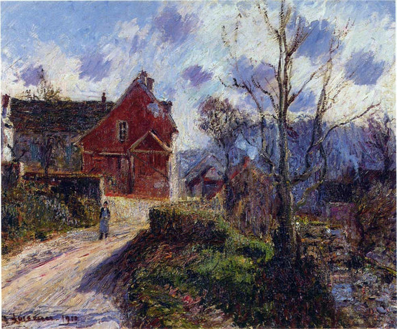 Gustave Loiseau The Red Painted House - Canvas Art Print