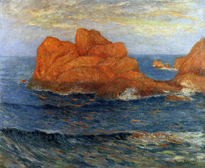  Maxime Maufra The Red Rocks at Belle Ile, Finistere - Canvas Art Print