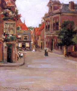  William Merritt Chase The Red Roofs of Haarlem (also known as A Street in Holland) - Canvas Art Print