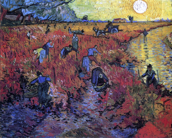  Vincent Van Gogh The Red Vinyard - Canvas Art Print