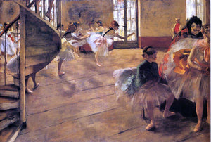  Edgar Degas A Rehearsal - Canvas Art Print