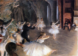  Edgar Degas The Rehearsal on Stage - Canvas Art Print
