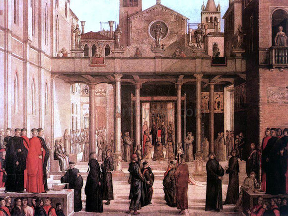  Lazzaro Bastiani The Relic of the Holy Cross is offered to the Scuola di S. Giovanni Evangelista - Canvas Art Print