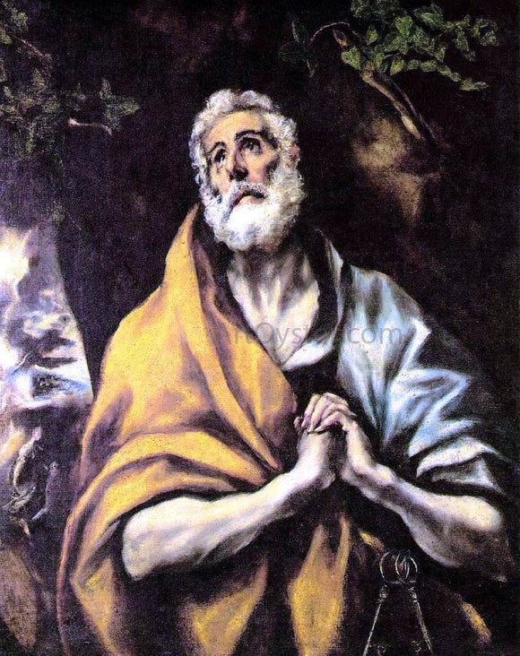  El Greco The Repentant Peter - Canvas Art Print