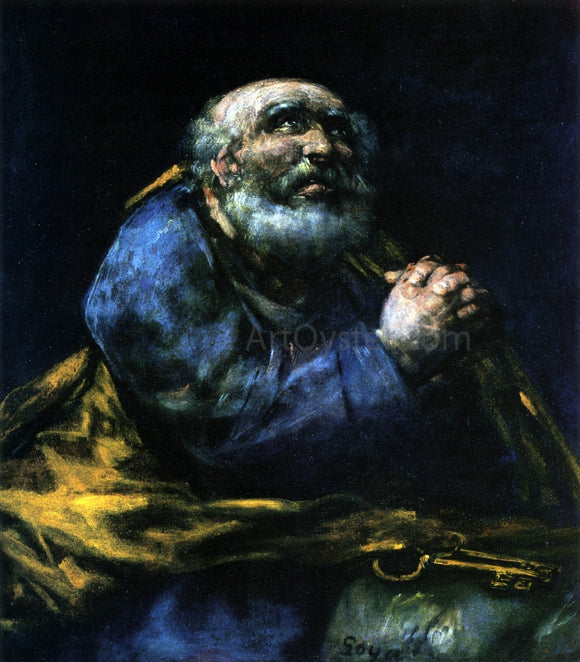  Francisco Jose de Goya Y Lucientes The Repentant Saint Peter - Canvas Art Print