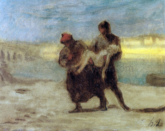  Honore Daumier The Rescue - Canvas Art Print