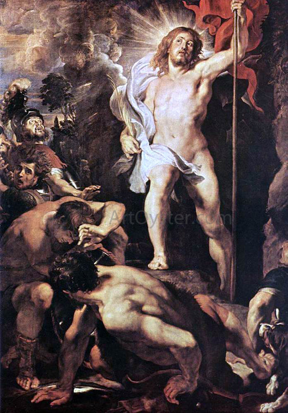  Peter Paul Rubens The Resurrection of Christ  (central panel) - Canvas Art Print