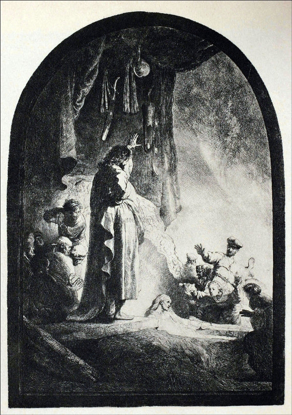  Rembrandt Van Rijn The Resurrection of Lazurus; a Large Print - Canvas Art Print
