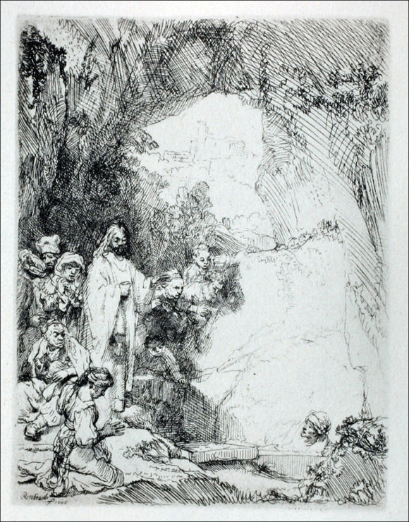  Rembrandt Van Rijn The Resurrection of Lazurus; a Small Plate - Canvas Art Print